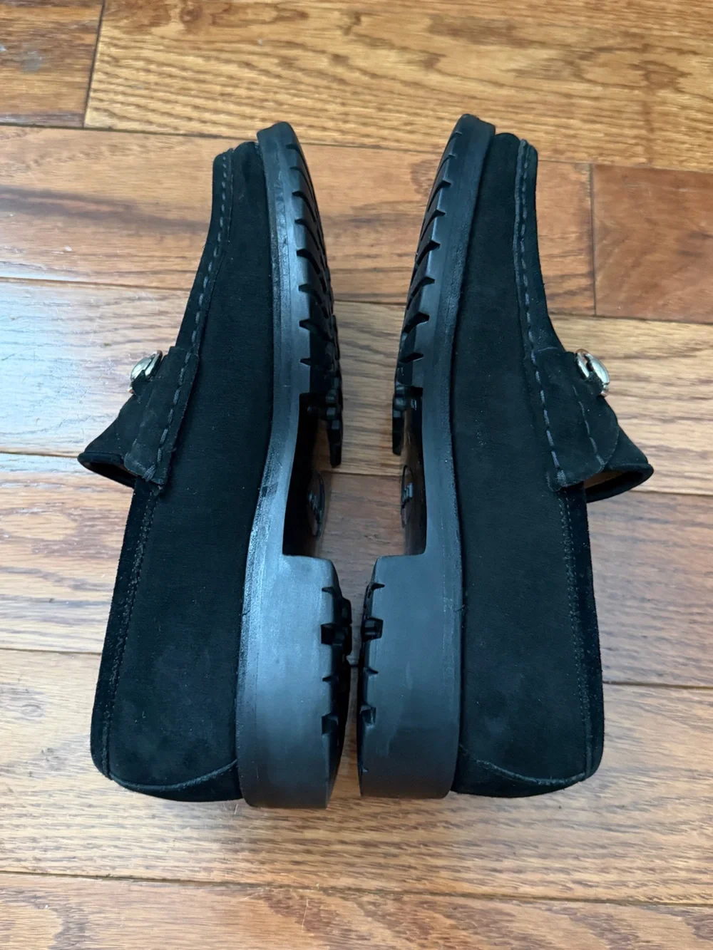 Vintage- GUCCI Horsebit Black Suede Loafers Women’s Sz 7